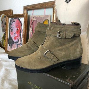 Tabitha Simmons Moto Windle Suede Bootie Buckle